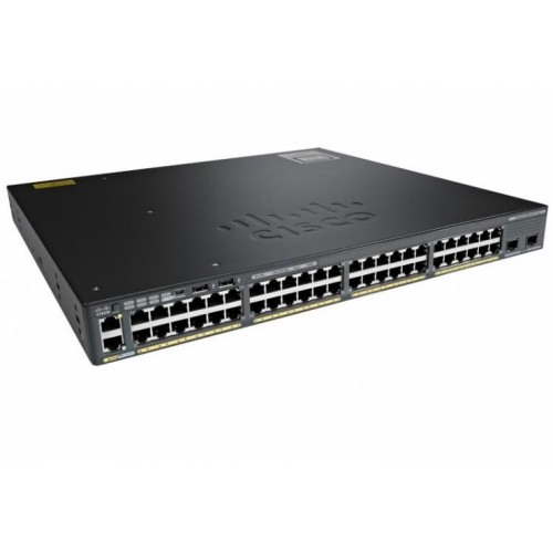 Коммутатор Cisco Catalyst, 48 x GE, 2 x 1G SFP, LAN Lite WS-C2960X-48TS-LL
