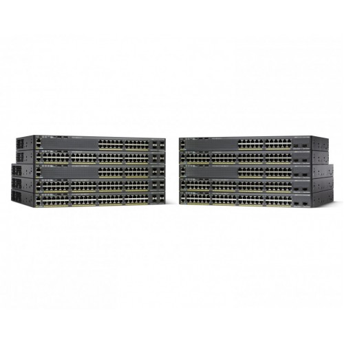 Коммутатор Cisco Catalyst, 24 x GE (PoE), 4 x 1G SFP, LAN Base WS-C2960X-24PS-L